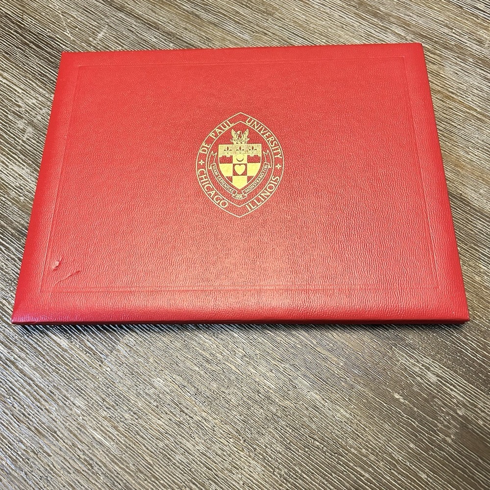 De Paul University Chicago Illinois Diploma Holder Red  DePaul
